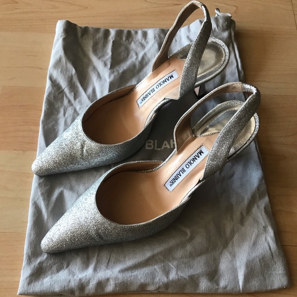 Manolo Blahnik Shoes - Silver Manolo Blahnik heels